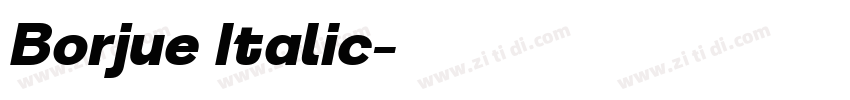 Borjue Italic字体转换